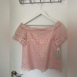 Pink off the shoulder blouse NWT Nordstrom